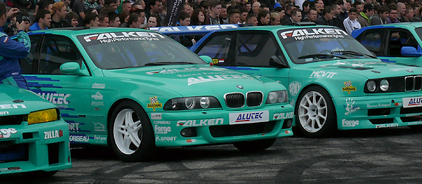 4-sitziges BMW E39 M5 Falken-Drift-Taxi auf der Tuning World Bodensee